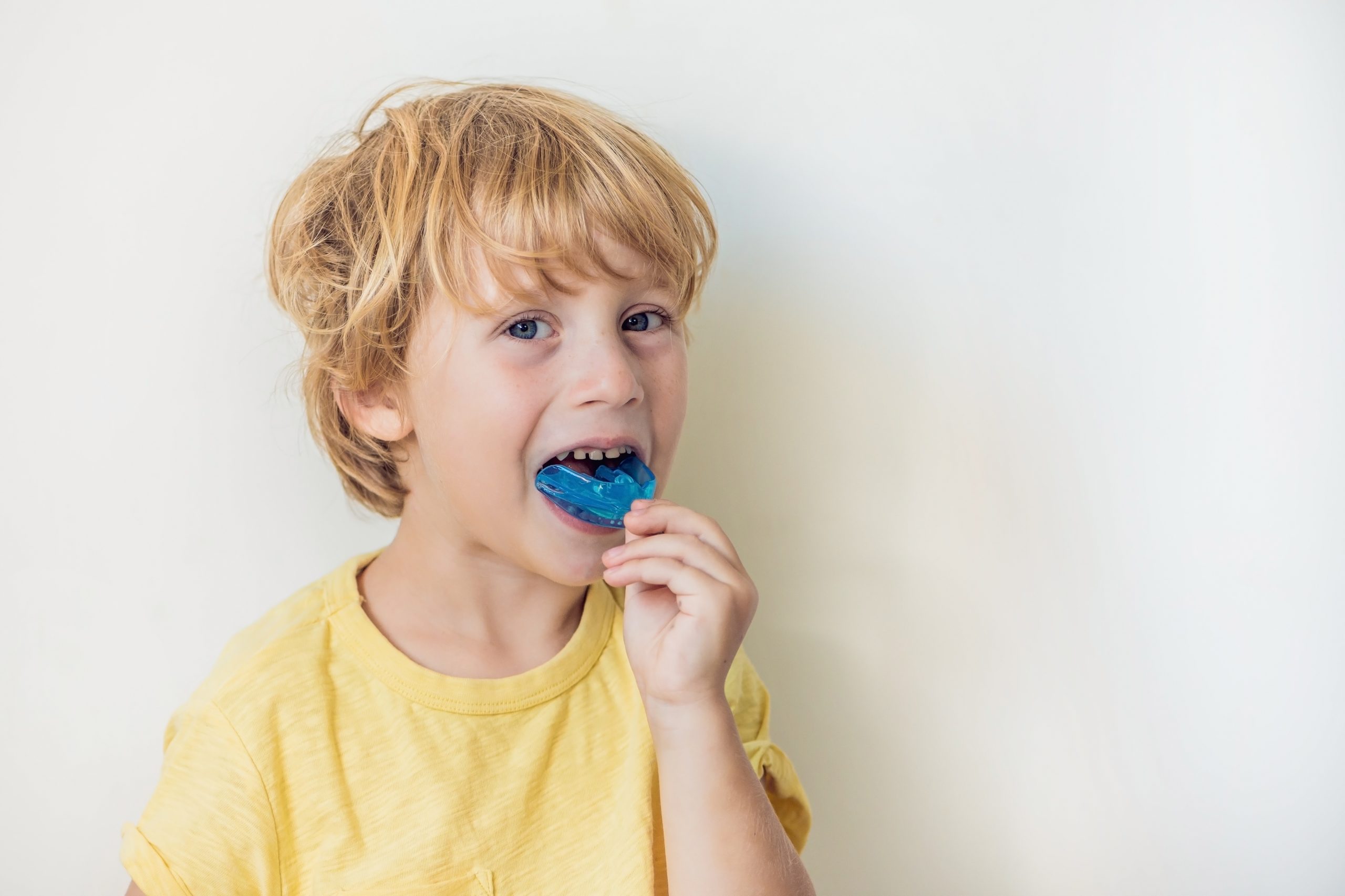 Three-year old boy shows myofunctional